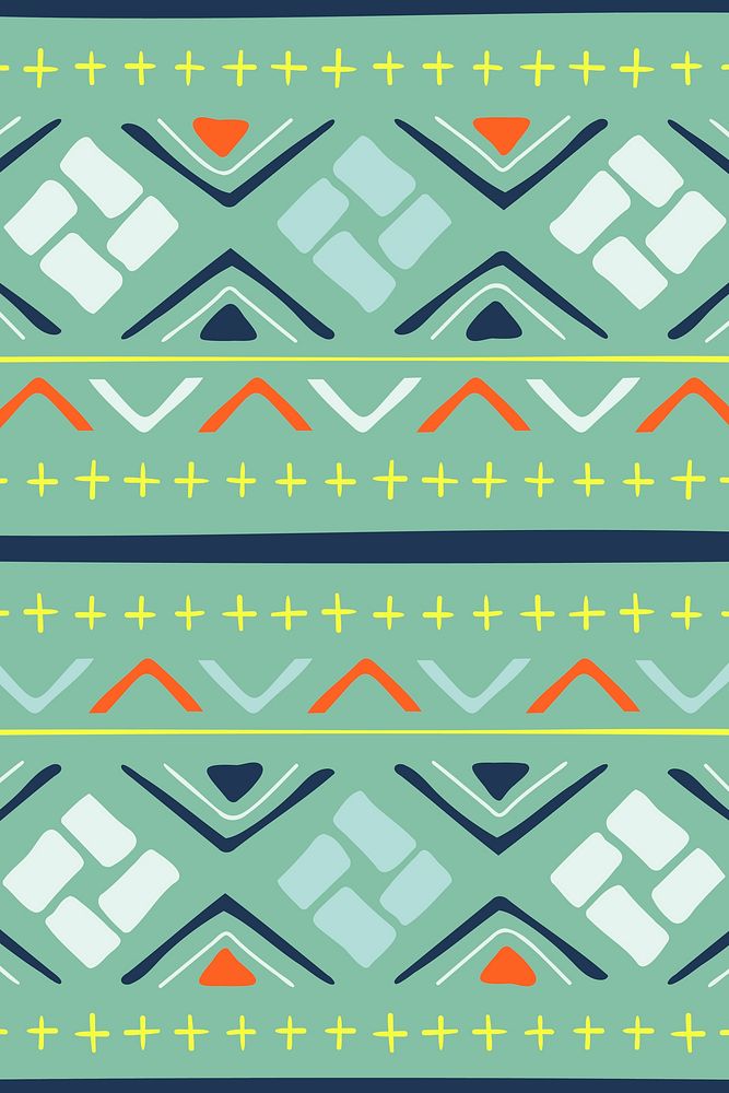 Ethnic pattern background, colorful seamless aztec design, vector