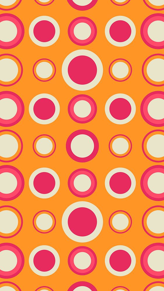 Colorful phone wallpaper, abstract 60s design background vector