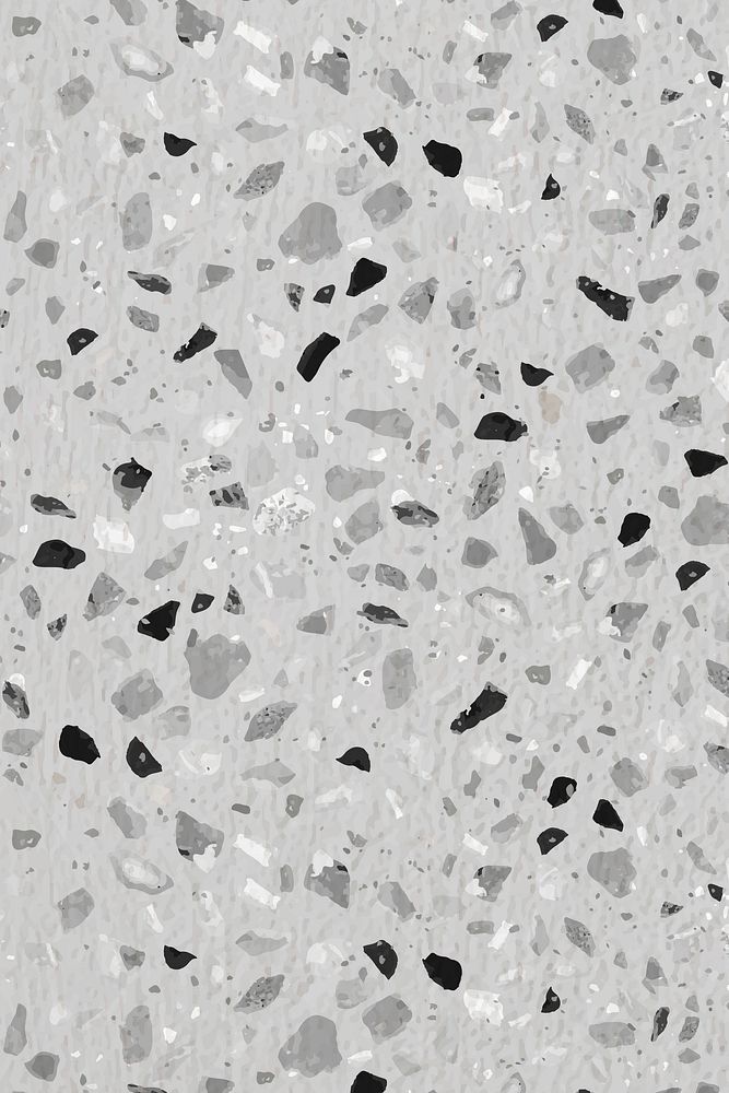Terrazzo pattern background, aesthetic gray design vector