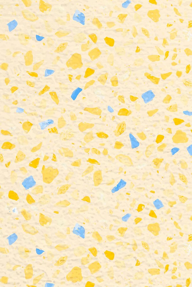 Yellow Terrazzo pattern background, abstract design vector