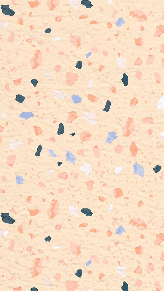 Aesthetic Terrazzo phone wallpaper, abstract pastel pattern vector