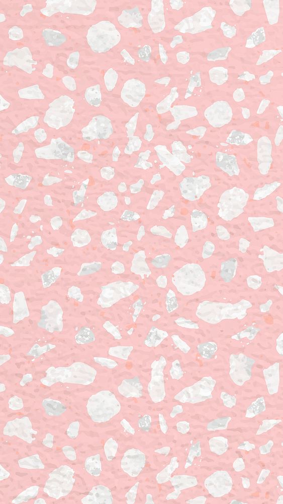 Pink Terrazzo mobile wallpaper, abstract pattern design