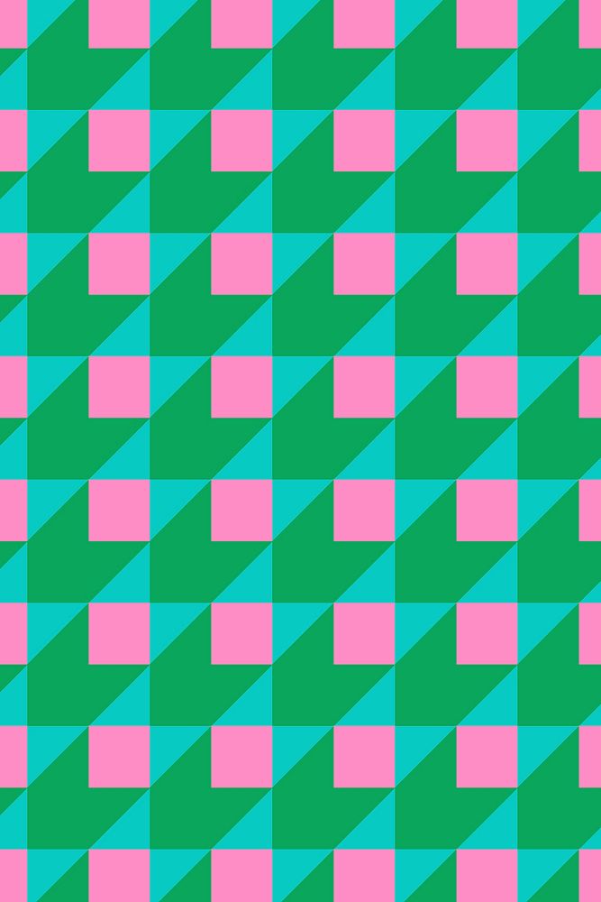 Abstract green background, geometric pattern  in pink vector