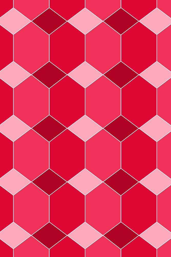 Pink background, cute geometric pattern, colorful design vector