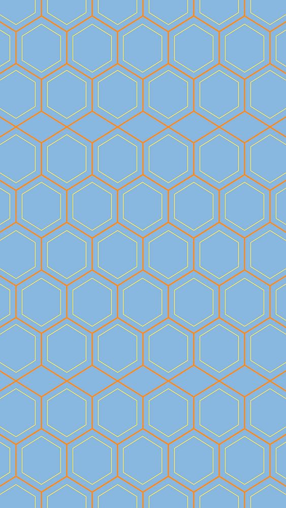 Blue pattern iPhone wallpaper, geometric pattern in abstract design vector