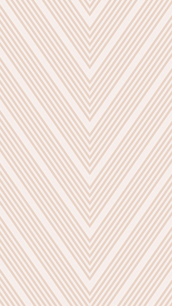 Zigzag iPhone wallpaper, simple chevron pattern cream background vector