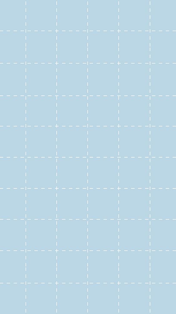 Grid mobile wallpaper, blue pattern, minimal design vector