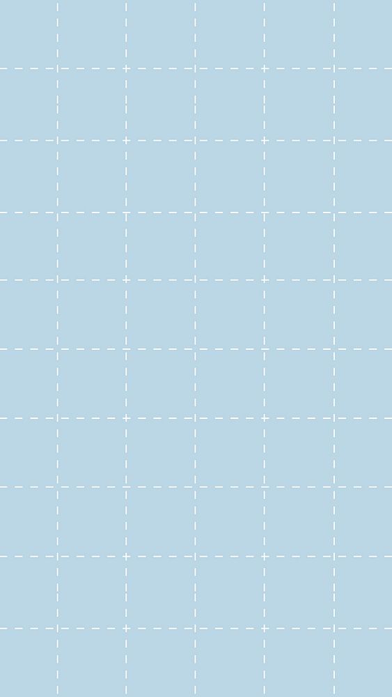 Grid iPhone wallpaper, blue pattern, minimal design