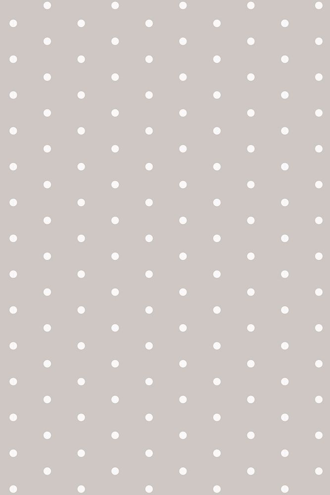 Polka dot pattern background, cute cream color design vector