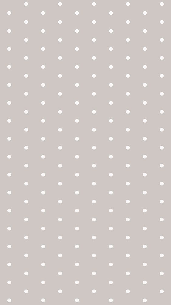 Aesthetic phone wallpaper, polka dot pattern, cute brown design vector
