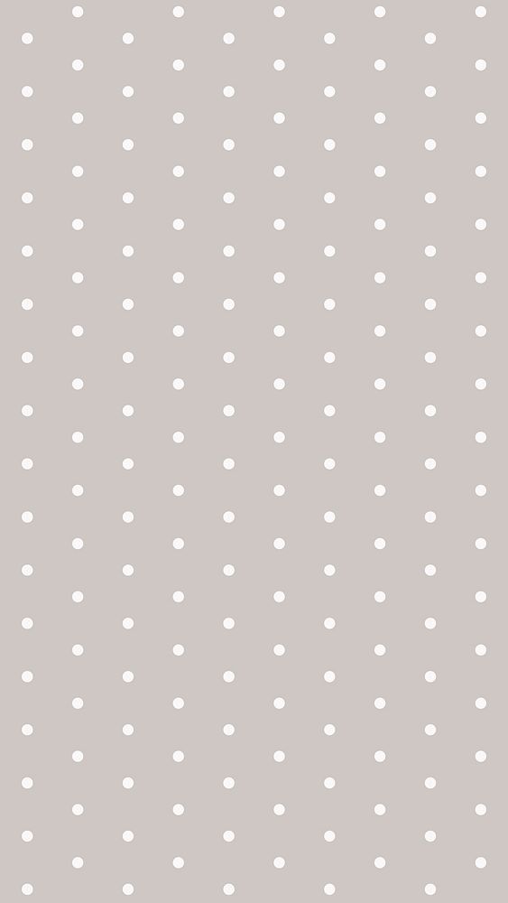 Aesthetic phone wallpaper, polka dot pattern, cute brown design