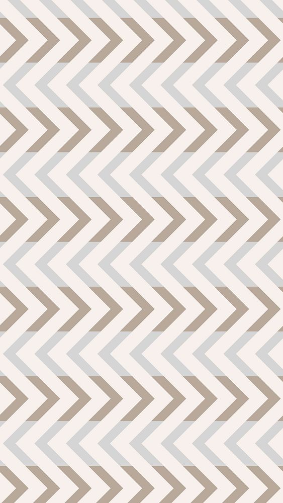 Zigzag mobile wallpaper, simple chevron pattern cream background