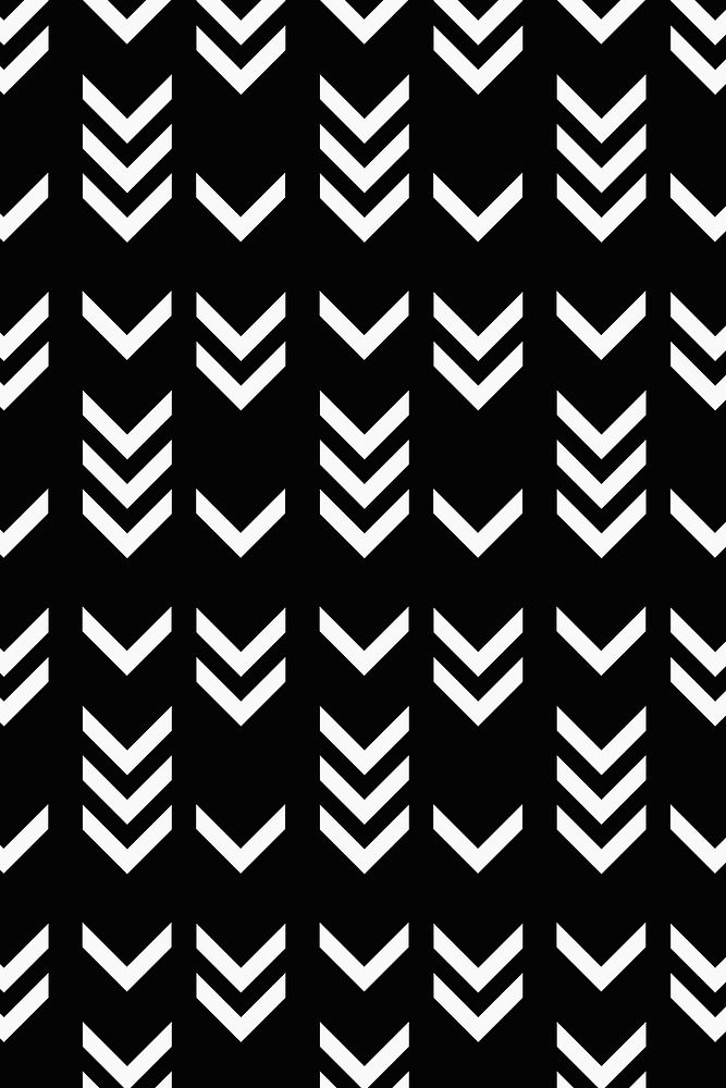 Abstract background, black tribal pattern in simple design vector