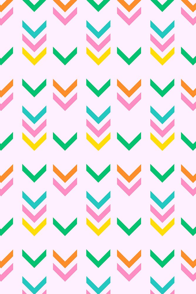 Arrow pink background, zigzag pattern, colorful design vector