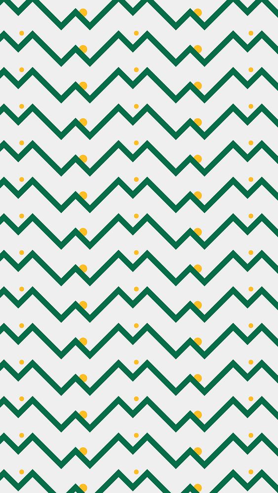 Chevron phone wallpaper, green zigzag pattern, creative background vector