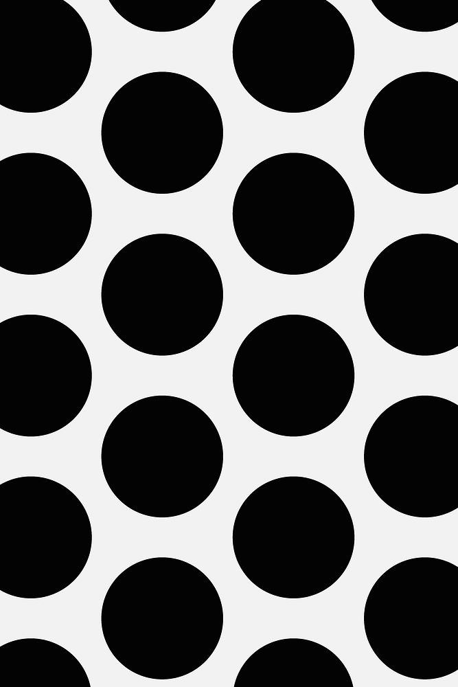 Gray background, polka dot pattern in black simple design vector