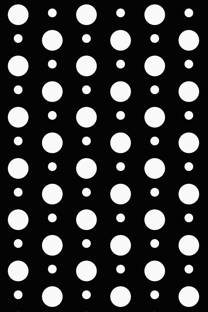 Polka dot pattern background, black cute design vector