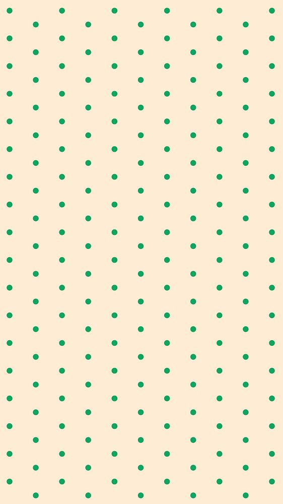 Cream mobile wallpaper, polka dot pattern in cute design vector