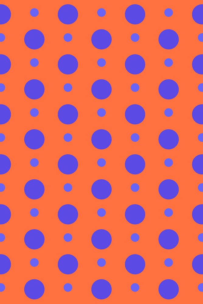 Abstract pattern background, polka dot in orange and purple vector