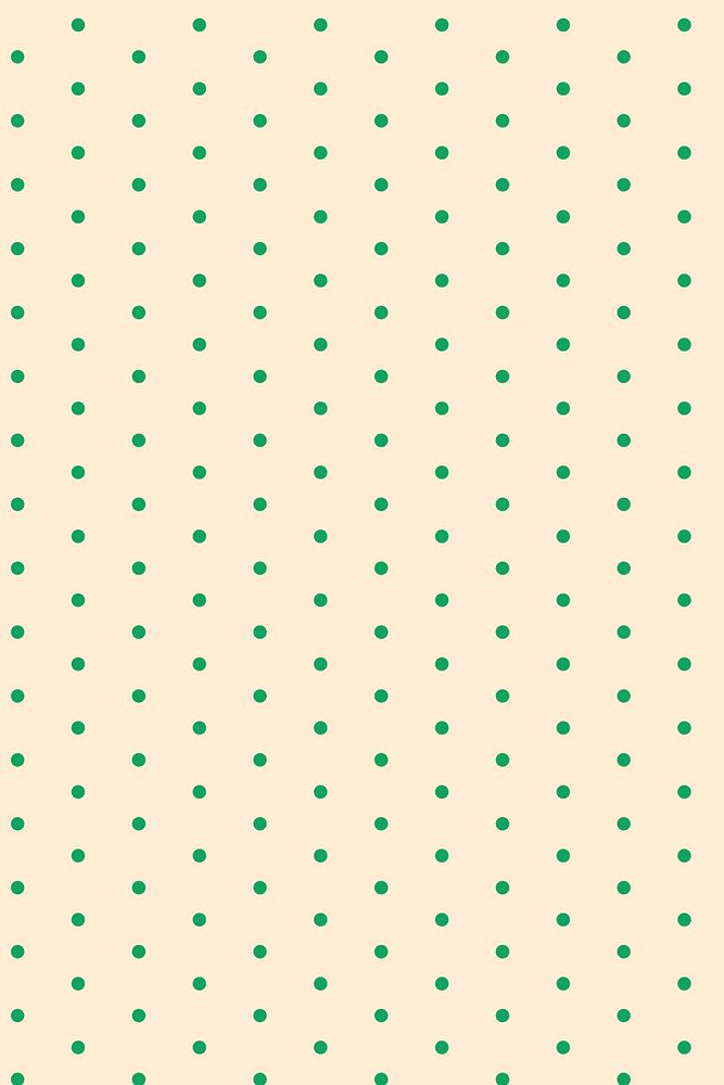 Cream background, polka dot pattern in cute design vector