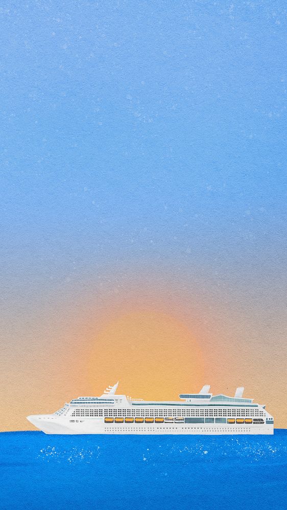 Cruise ship phone wallpaper, tourism industry background