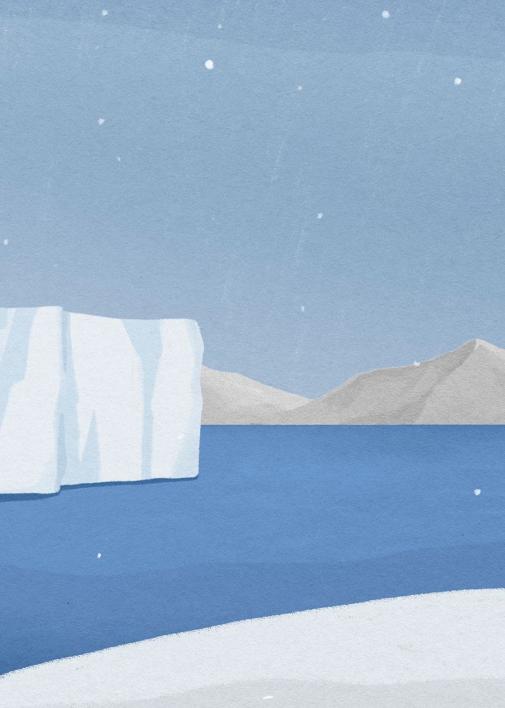 North pole background, Winter aesthetic illustration