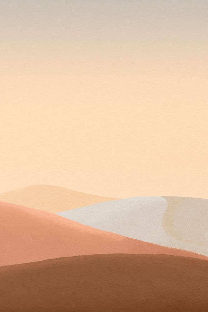 Desert landscape background, mountains border