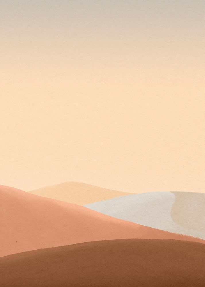 Desert landscape background, mountains border