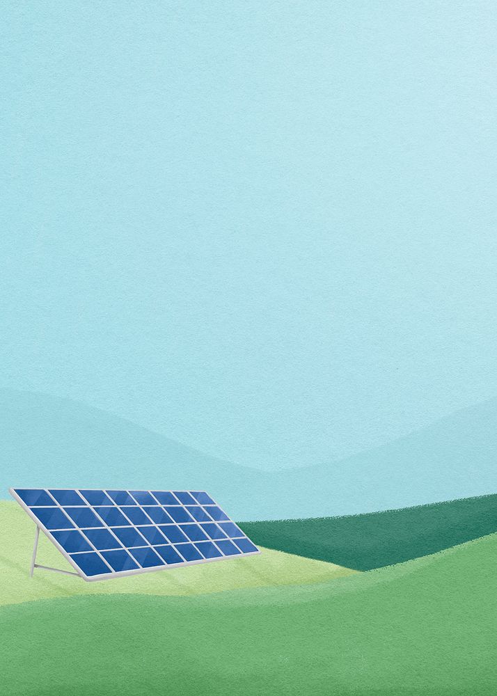 Solar energy background, environment, renewable power illustration