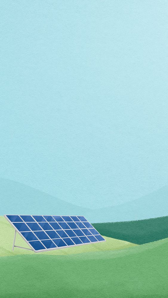 Solar energy iPhone wallpaper, environment, renewable power background