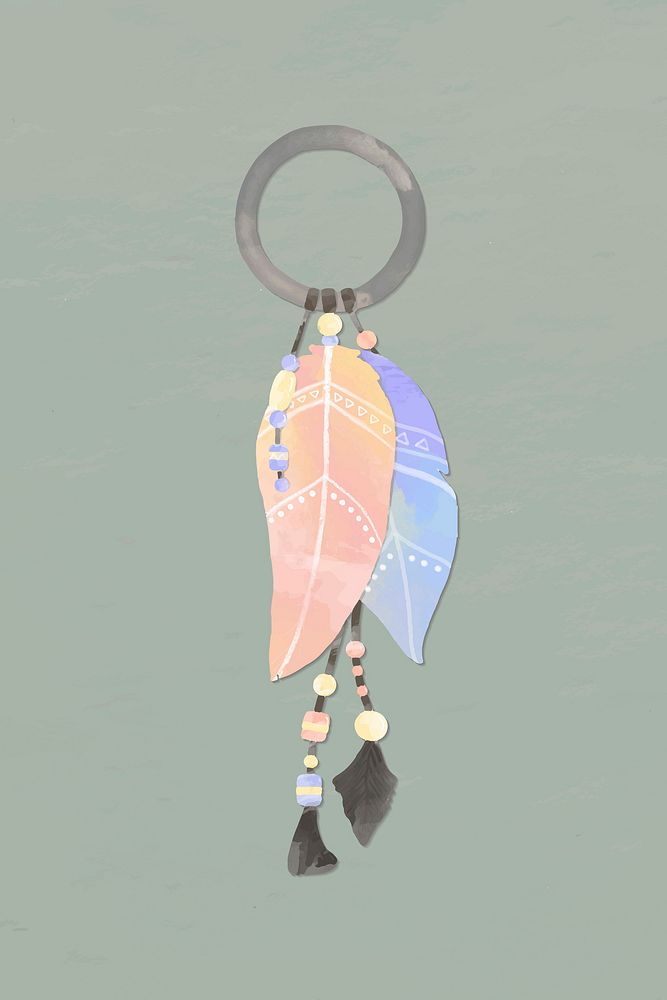 Pastel dream catcher bohemian vector