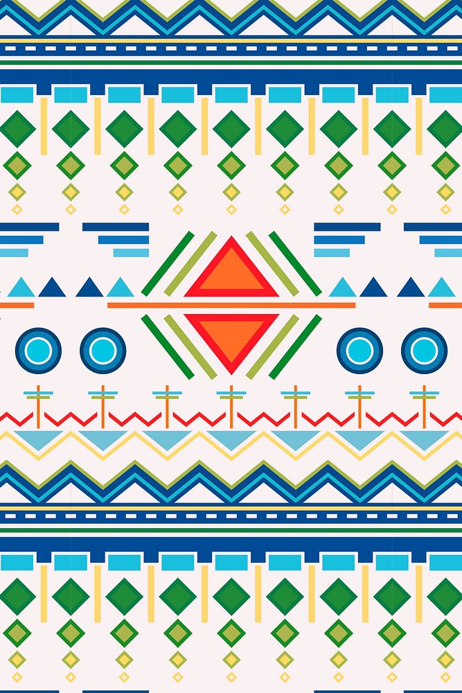 Colorful ethnic pattern background, fabric design