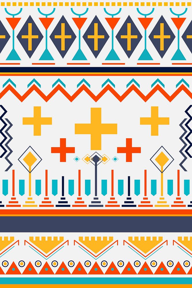 Aesthetic tribal pattern background, ethnic background vector, colorful design