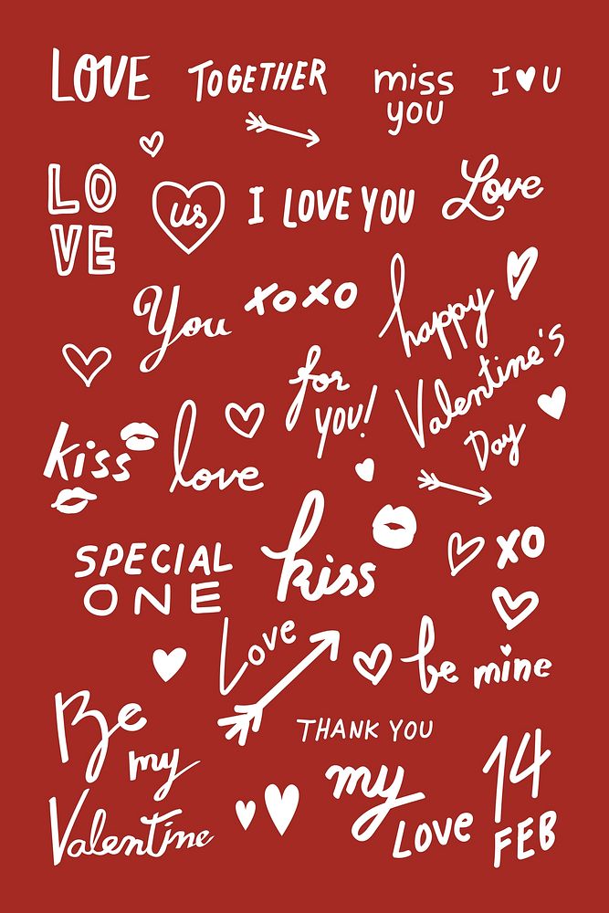 Valentine&rsquo;s day greeting stickers vector cute card decorations collection