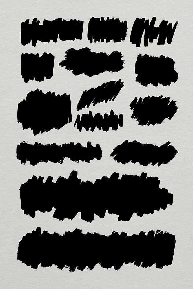 Brush graphic psd in black ink collection