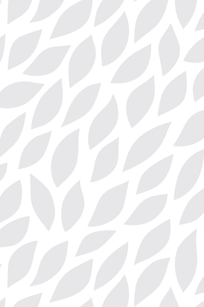 Light gray seamless leaf patterned background vector