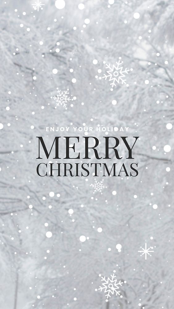 White Christmas greeting festive phone lock screen wallpaper