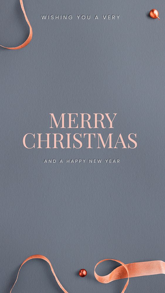 Merry Christmas gray social media port background