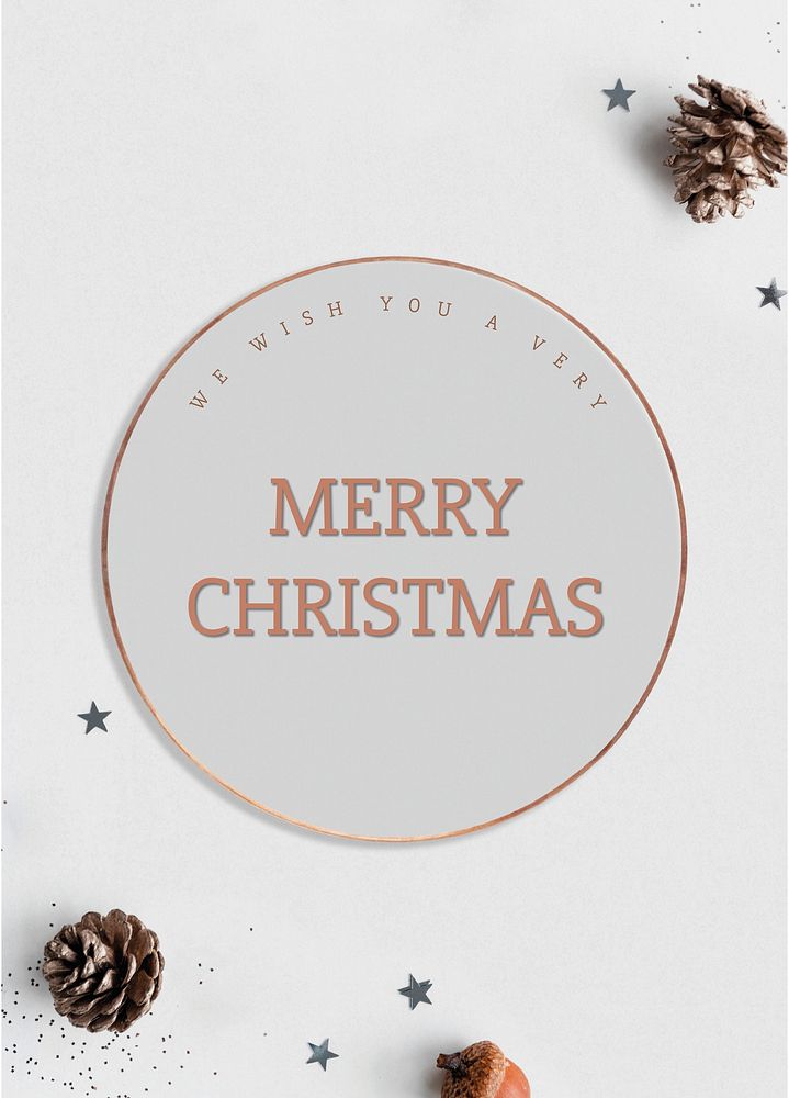 Christmas greeting card template psd