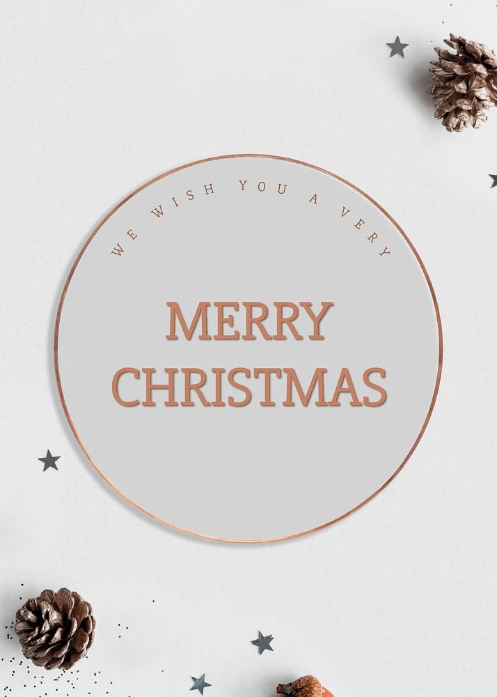 Christmas greeting card template vector