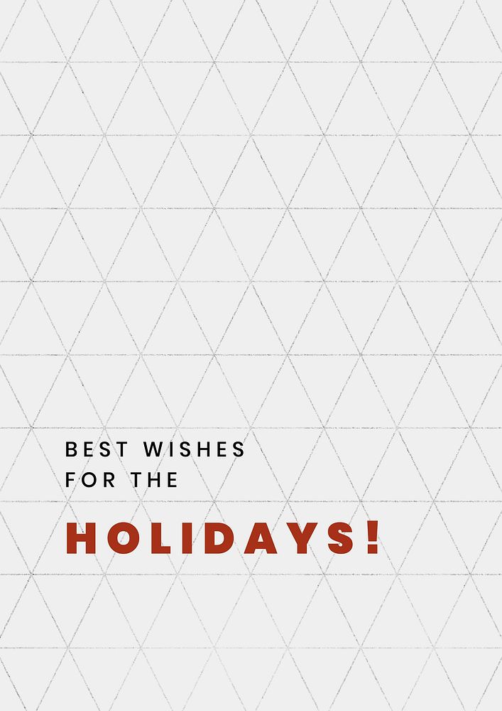 Holiday greetings card vector triangle pattern background