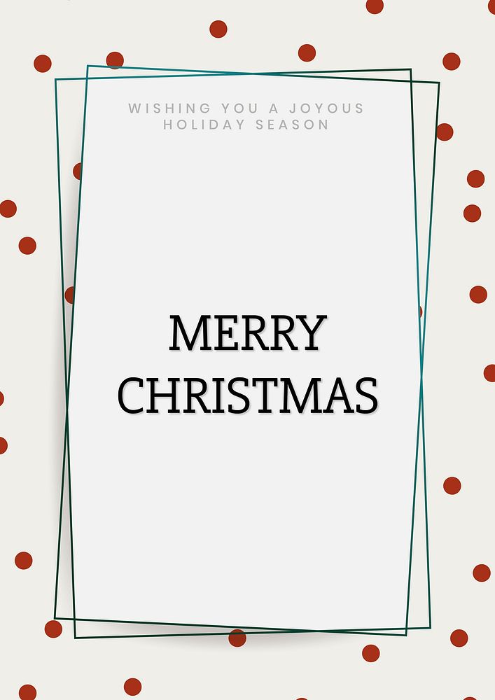 Merry Christmas greeting vector poster template