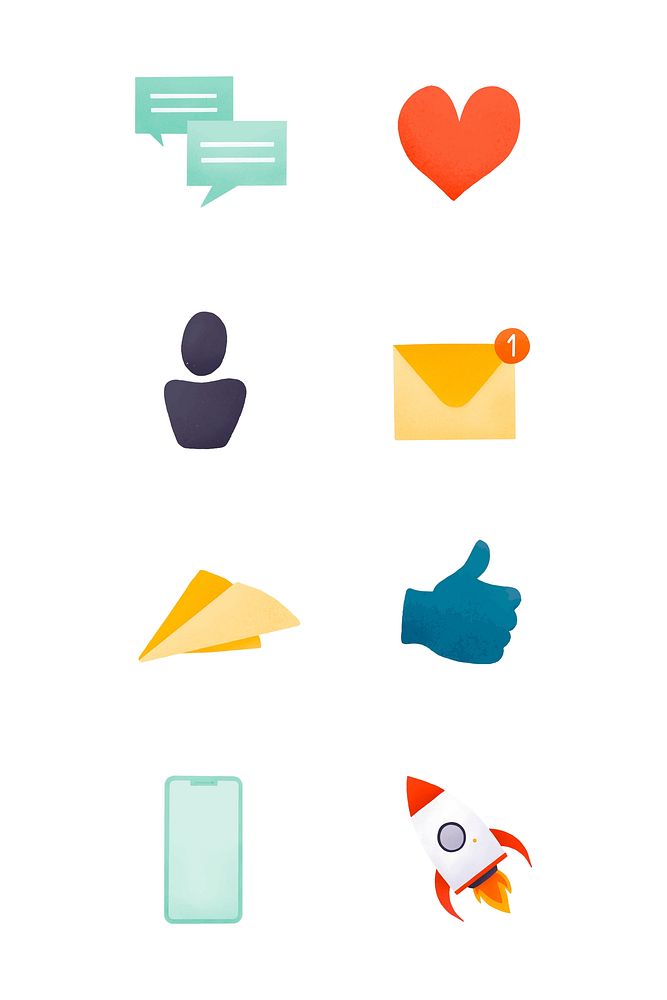 New business startup icon collection illustration