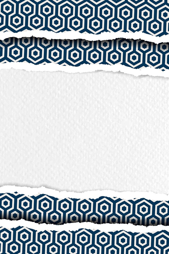 Blue Kikko Japanese seamless pattern background vector