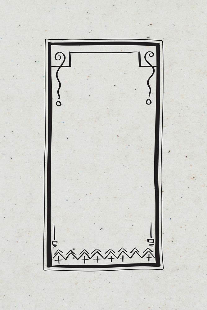 Doodle bohemian badge psd hand drawn illustration