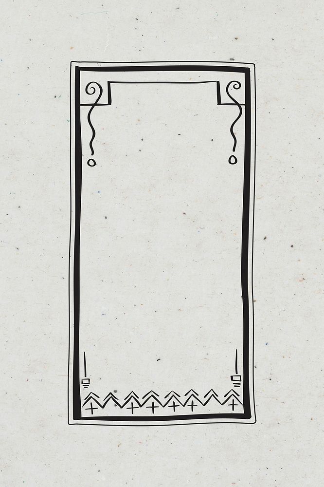 Doodle bohemian badge hand drawn illustration