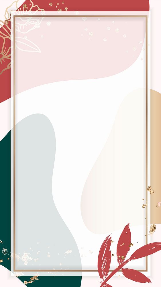 Colorful Memphis mobile phone wallpaper vector