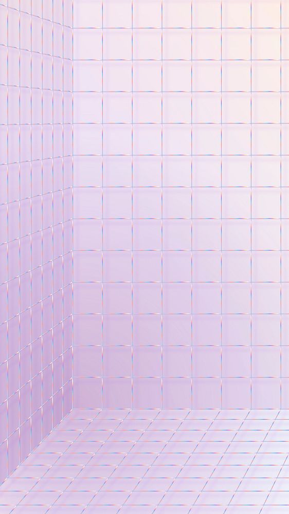 3D wireframe grid room background illustration