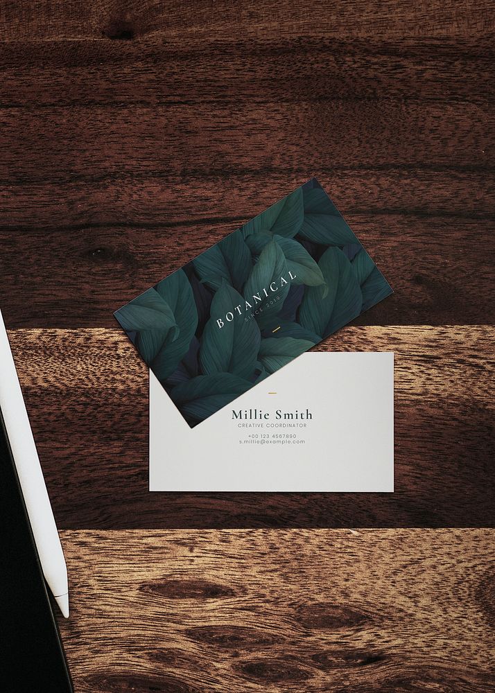 Botanical business card design