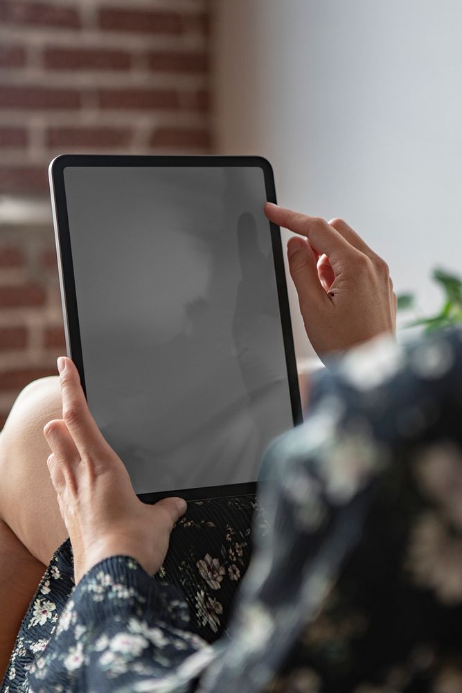 Woman using a digital tablet